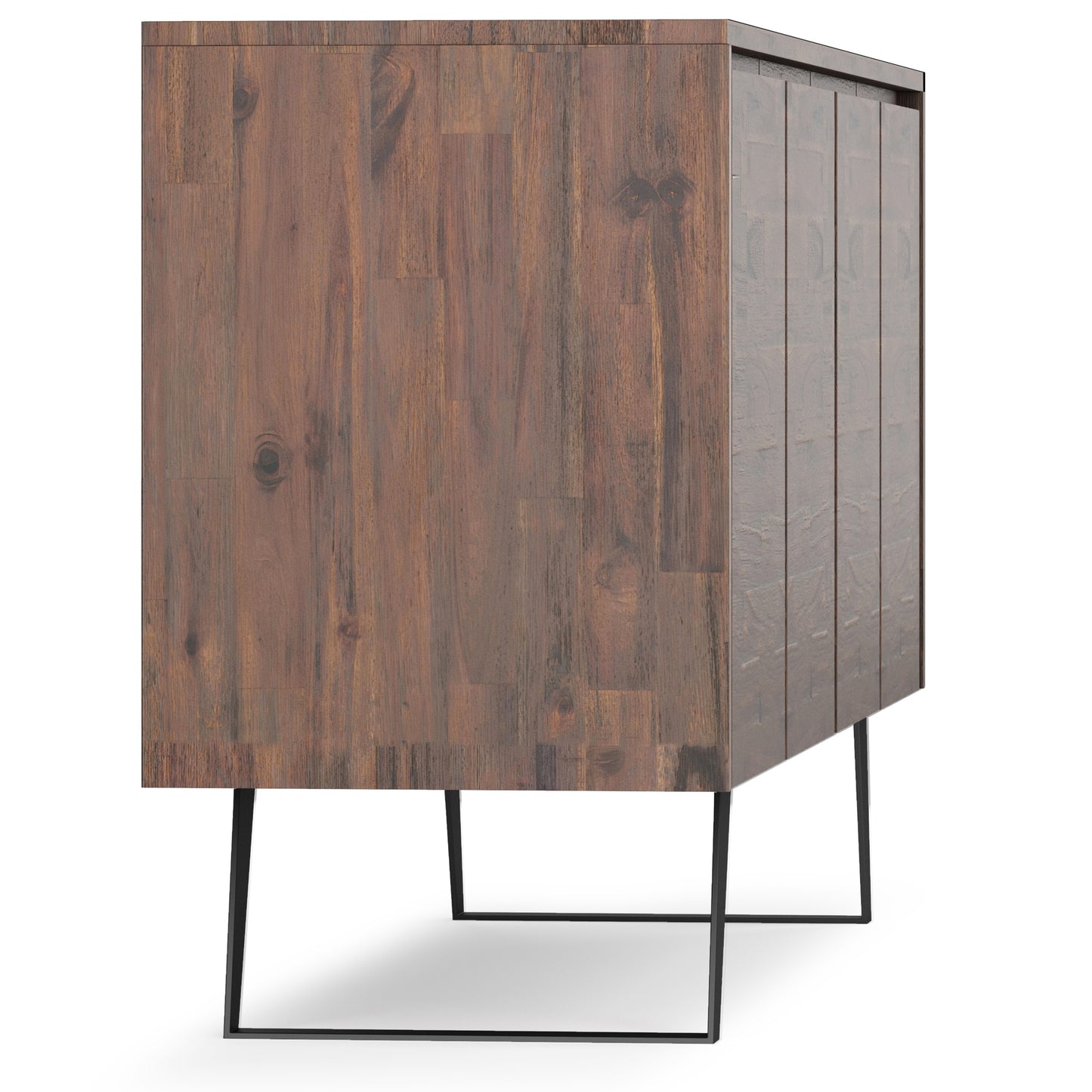 Large 4 Door Sideboard Buffet - Dark Brown Wood