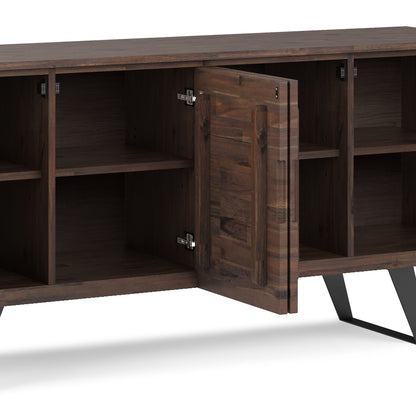 Large 4 Door Sideboard Buffet - Dark Brown Wood