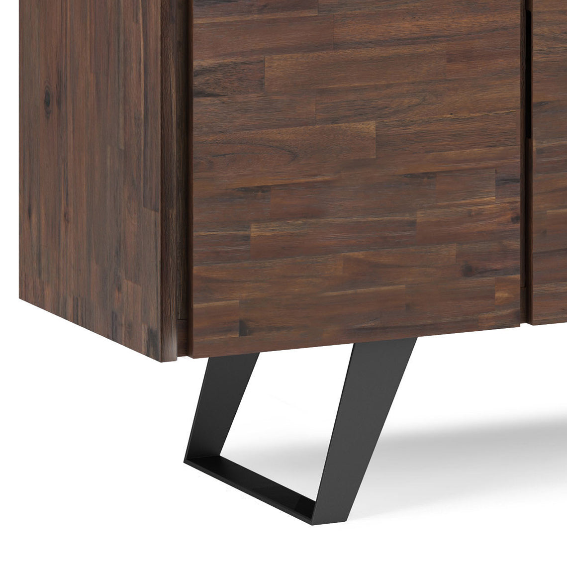 Large 4 Door Sideboard Buffet - Dark Brown Wood