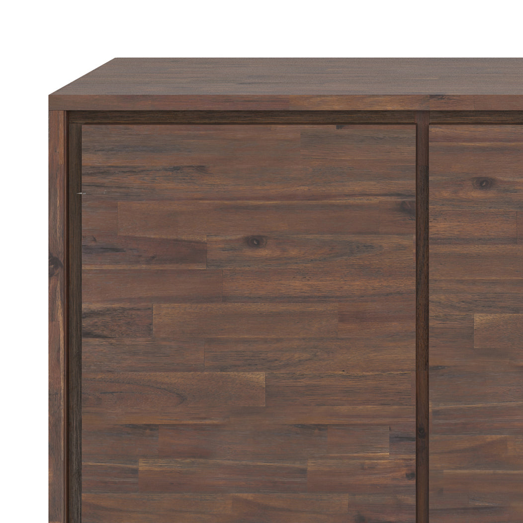 Large 4 Door Sideboard Buffet - Dark Brown Wood