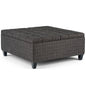 Harrison 36 inch Wide Coffee Table Storage Ottoman in Ebony Tweed Look Fabric