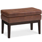Carlson Small Ottoman Bench in Distressed Saddle Brown