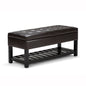 Cosmopolitan - Storage Ottoman Bench with Open Bottom - Tanners Brown