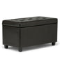 Cosmopolitan 34 inch Wide Storage Ottoman in Tanners Brown Vegan Leather