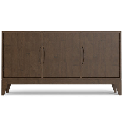Walnut Brown 60" Sideboard Buffet with 3 Doors for Dining Room