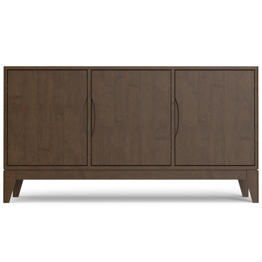 Walnut Brown 60" Sideboard Buffet with 3 Doors for Dining Room