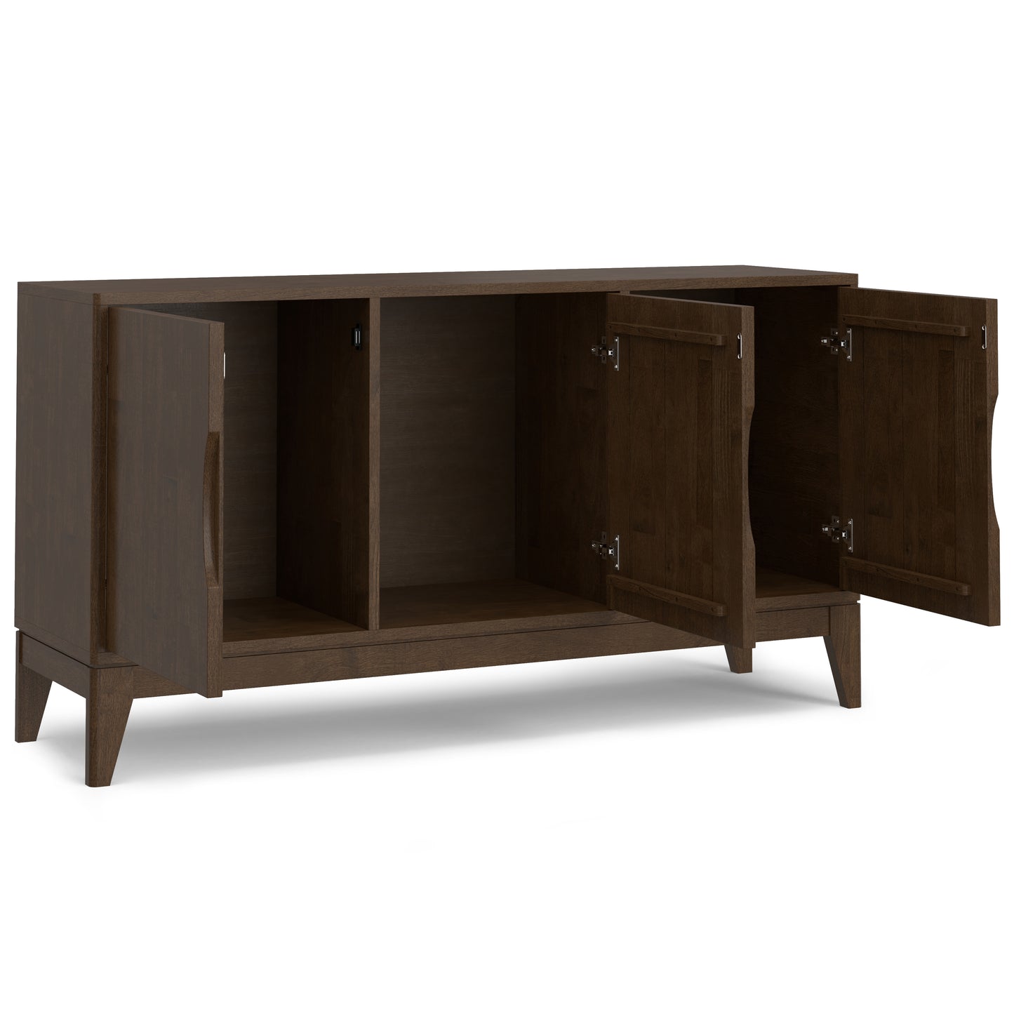 Walnut Brown 60" Sideboard Buffet with 3 Doors for Dining Room