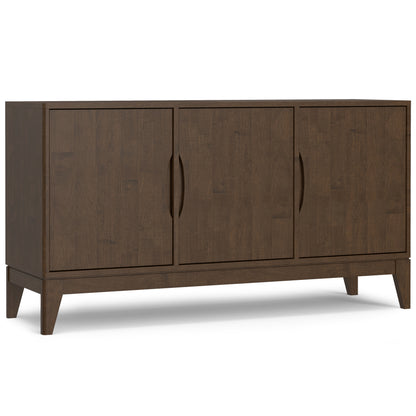 Walnut Brown 60" Sideboard Buffet with 3 Doors for Dining Room