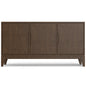 Harper 60 inch Wide Solid Wood 3 Door Sideboard Buffet in Walnut Brown