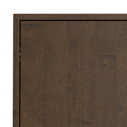 Walnut Brown Sideboard Buffet - 38" Wide Storage Cabinet for Dining Room