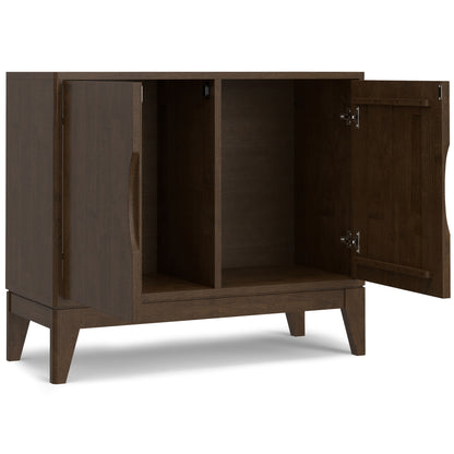 Walnut Brown Sideboard Buffet - 38" Wide Storage Cabinet for Dining Room