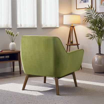 Panom Pistachio Green Velvet Lounge Chair - Comfortable Accent Seating