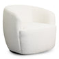 Hot sell Mina White Boucle Swivel Chair