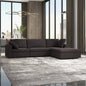 Cecilia Modular Corner Sectional Modern Fabric Sofa Dark Gray