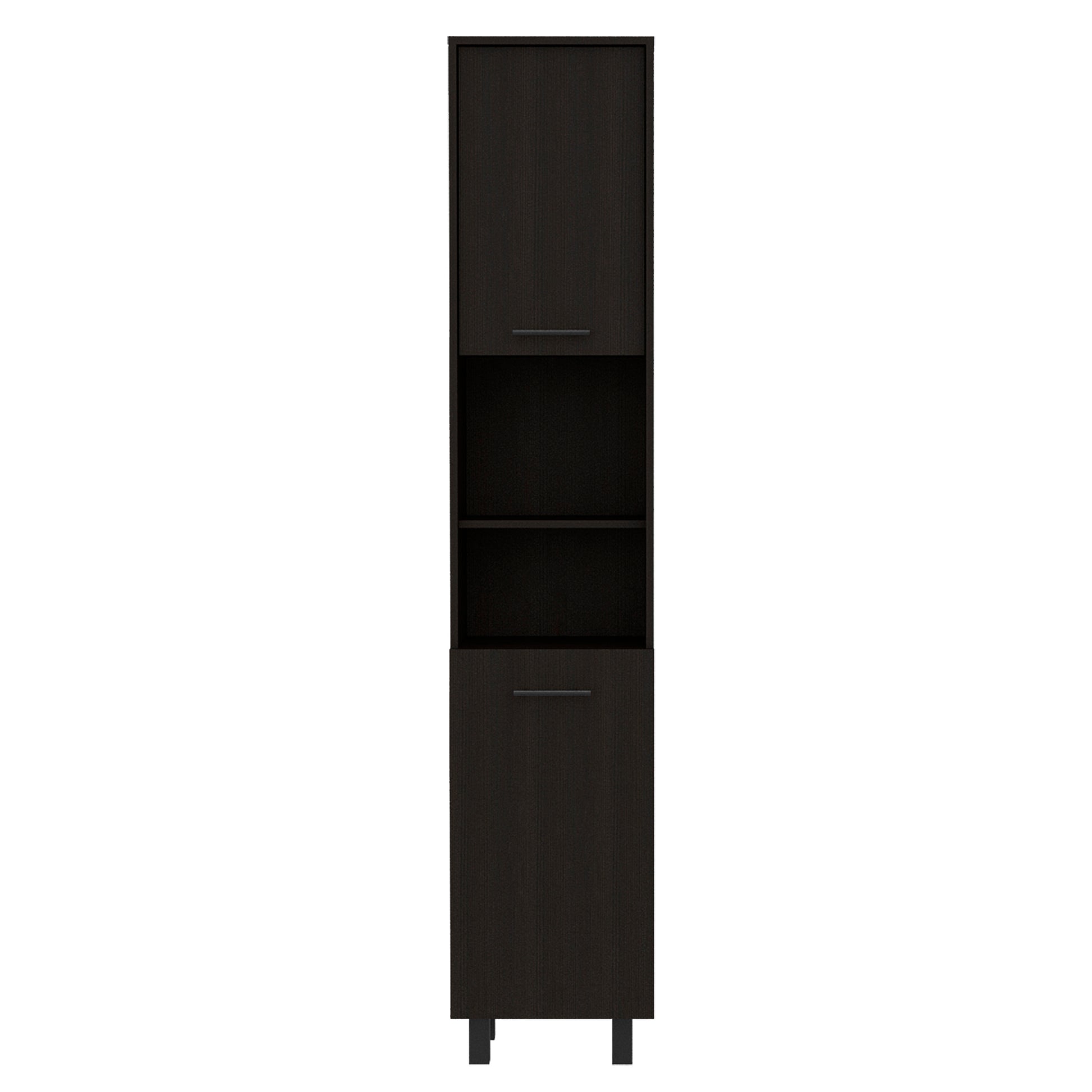 Black Modern Pantry Cabinet - 78 Inch High