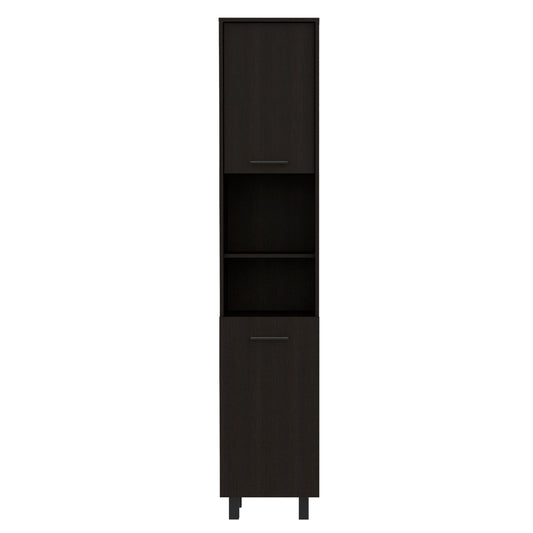 Black Modern Pantry Cabinet - 78 Inch High