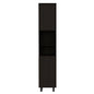 Black Modern Pantry Cabinet - 78 Inch High