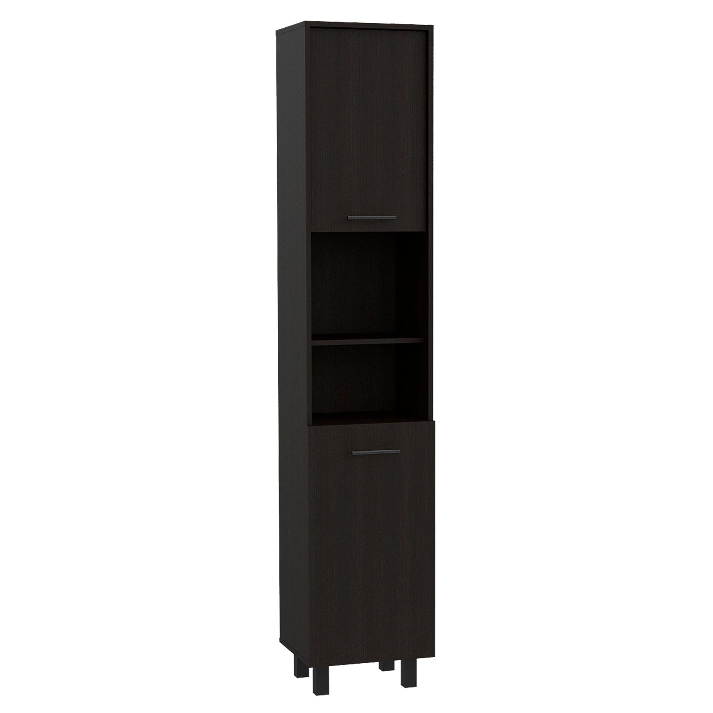 Black Modern Pantry Cabinet - 78 Inch High