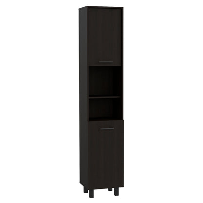 Black Modern Pantry Cabinet - 78 Inch High