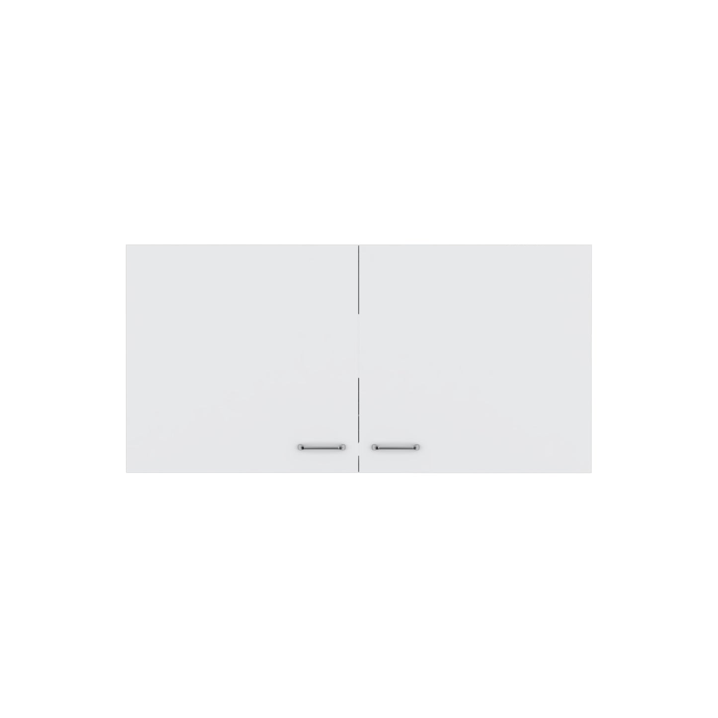 White 40" Double Door Wall Cabinet - Modern Storage