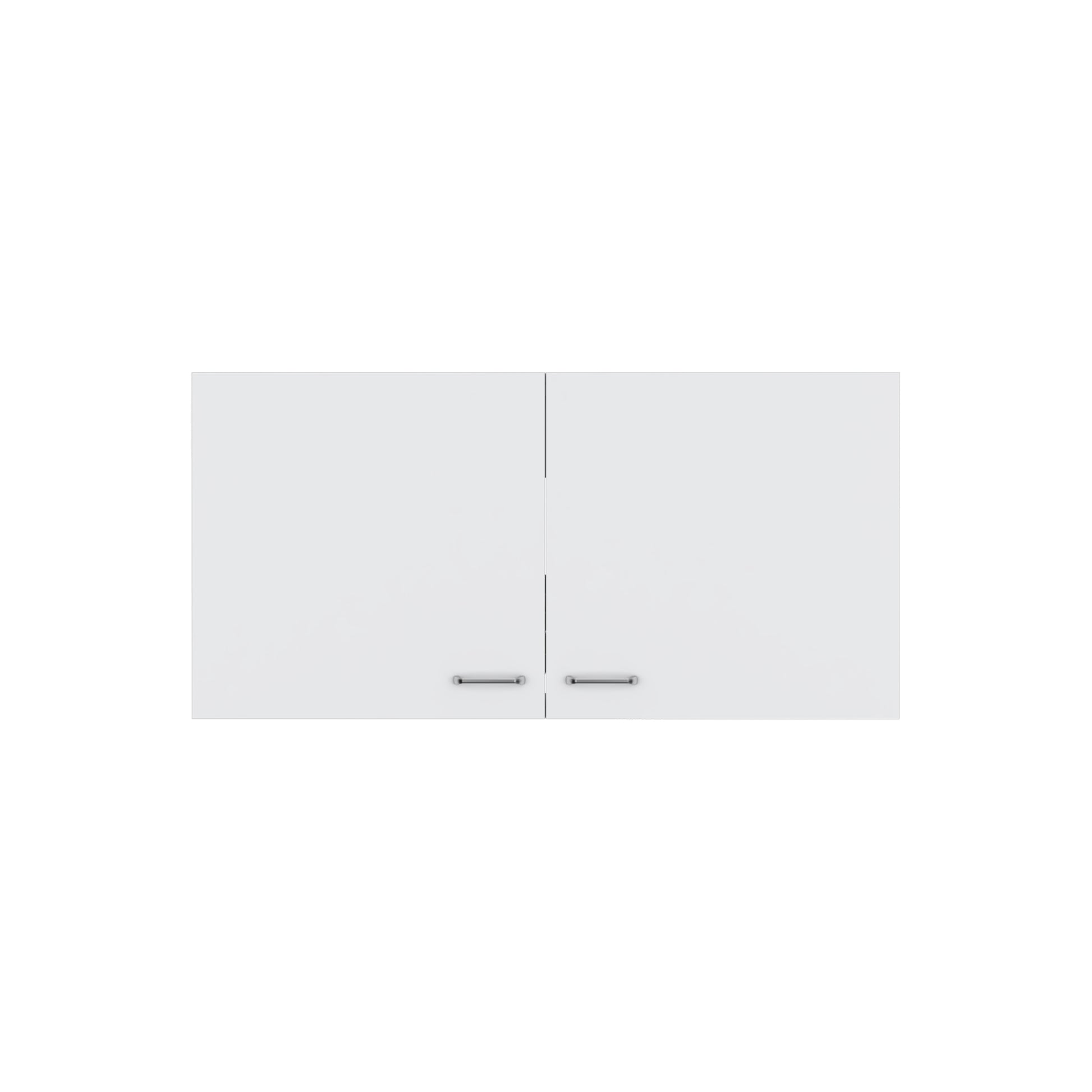 White 40" Double Door Wall Cabinet - Modern Storage