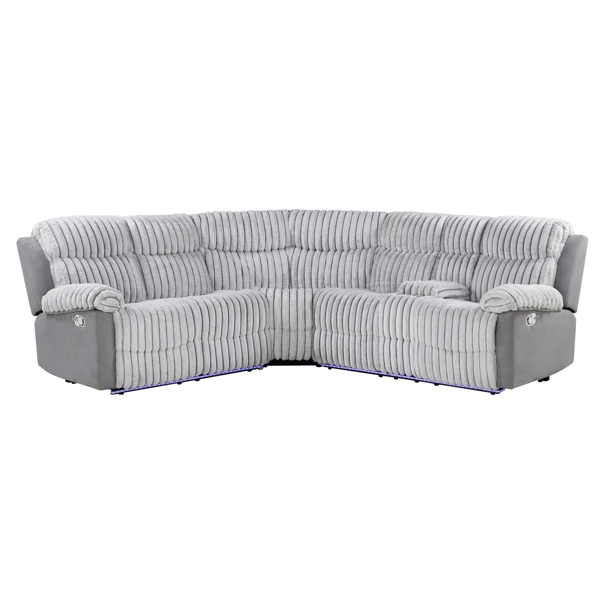 Bruni Grey Sectional with LED