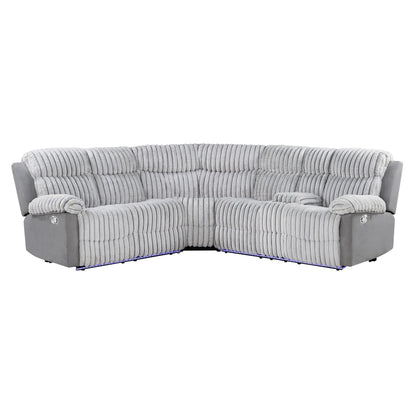 Bruni Grey Sectional with LED