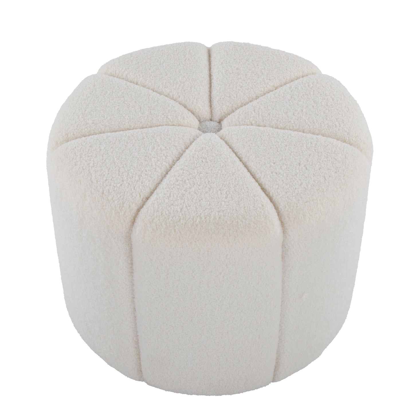 Ottoman in White Fabric