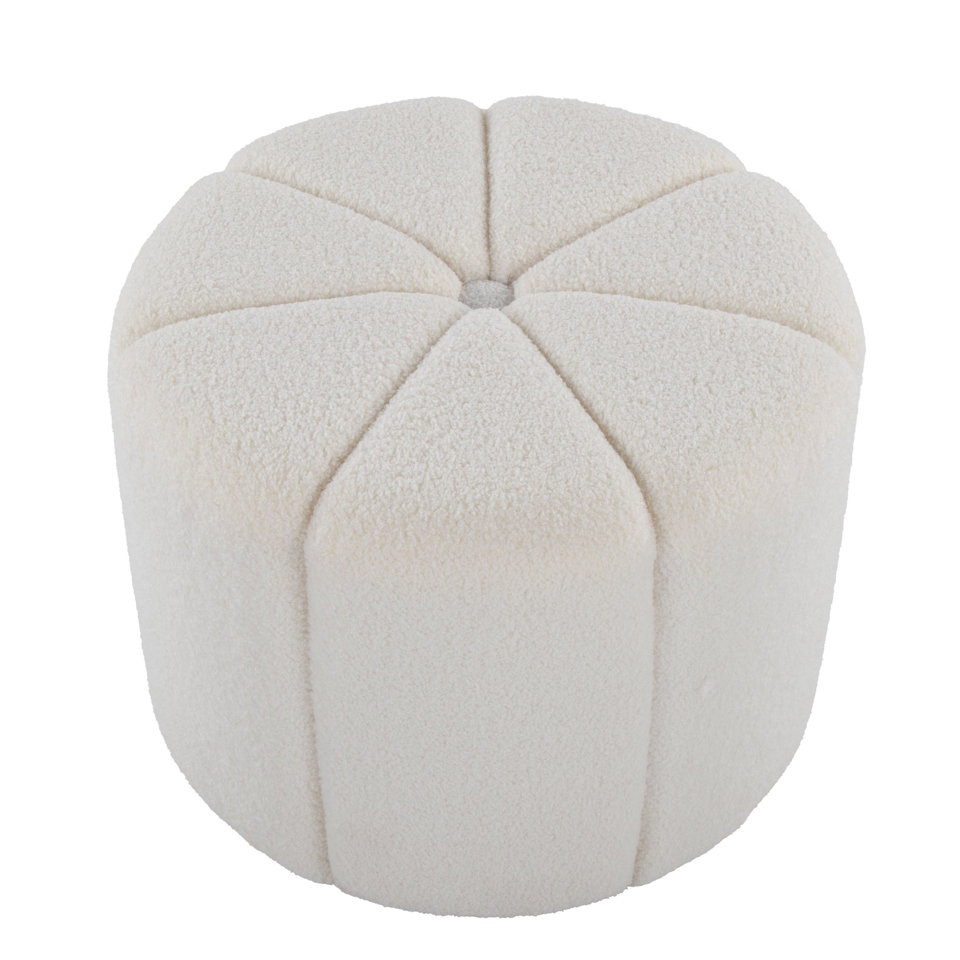 Ottoman in White Fabric