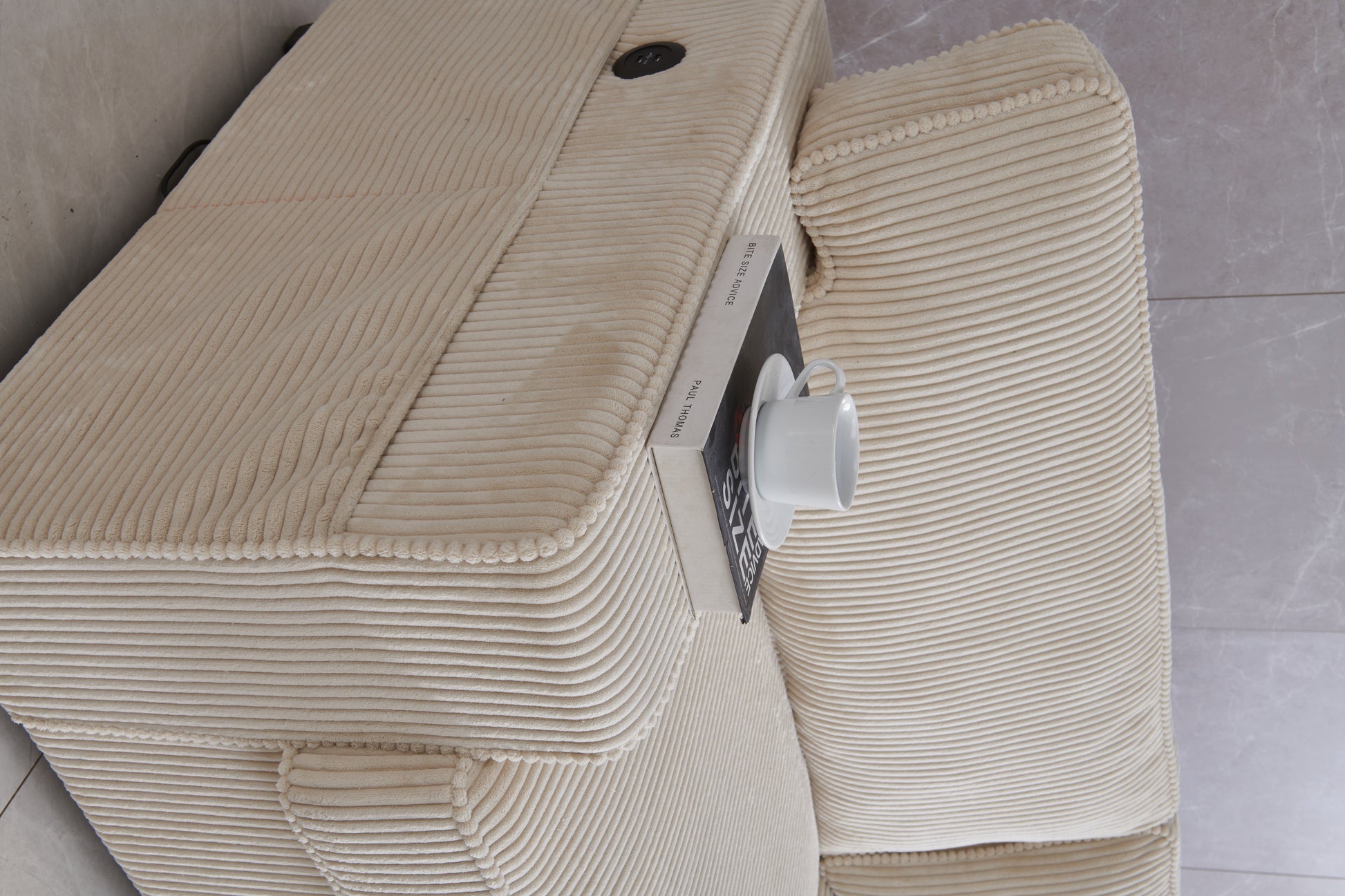 Cream Velvet Loveseat - Plush Comfort & Style