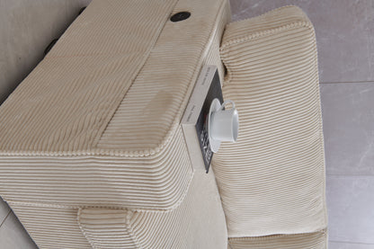 Cream Velvet Loveseat - Plush Comfort & Style