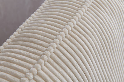 Cream Velvet Loveseat - Plush Comfort & Style