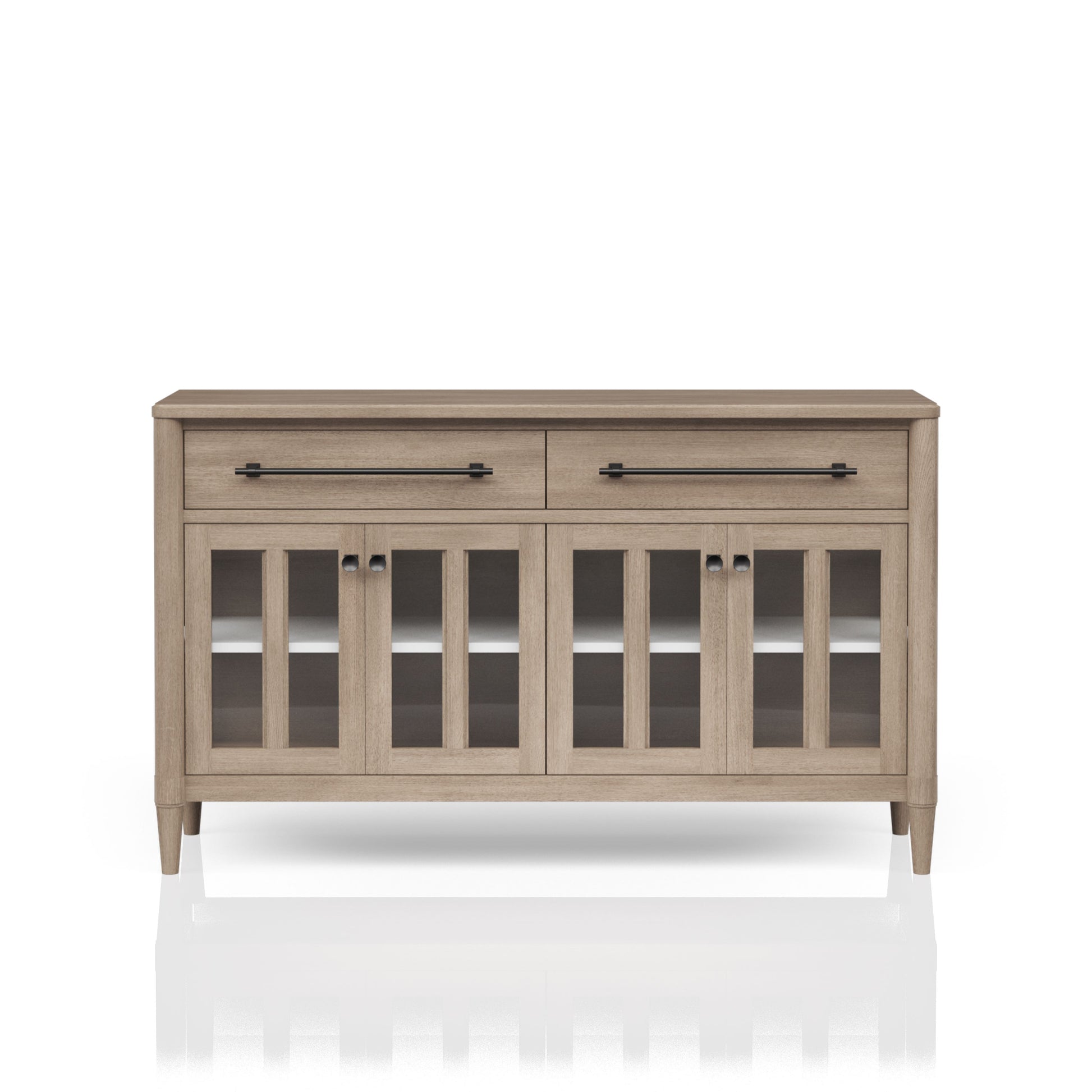 Power Raedy Buffet with Glass Cabinet Doors