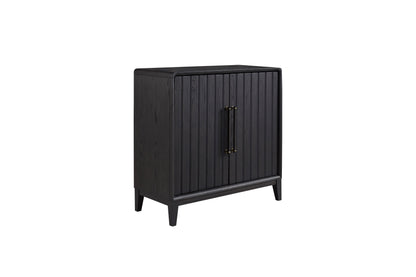Black Solid Wood Wine Bar Cabinet - 18x41x40"