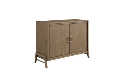 Light Brown Solid Wood Server with Two Doors