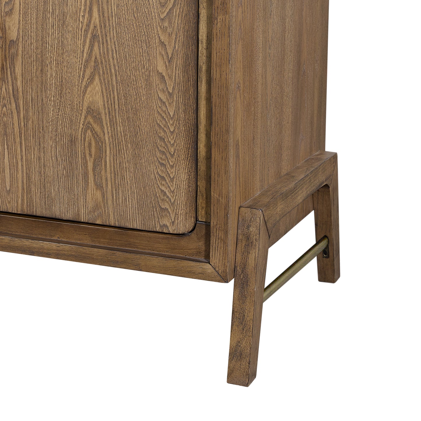 Light Brown Solid Wood Server with Two Doors