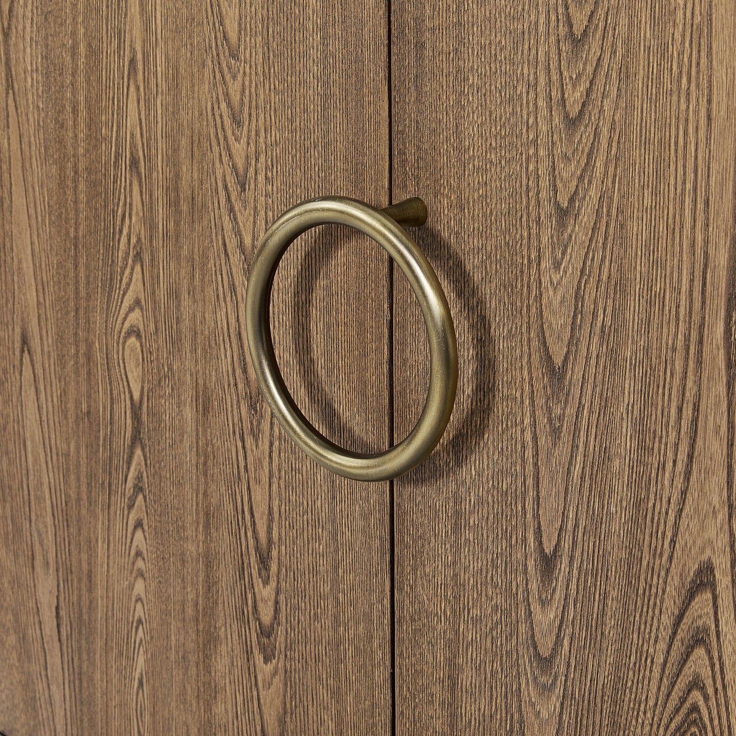 Light Brown Solid Wood Server with Two Doors