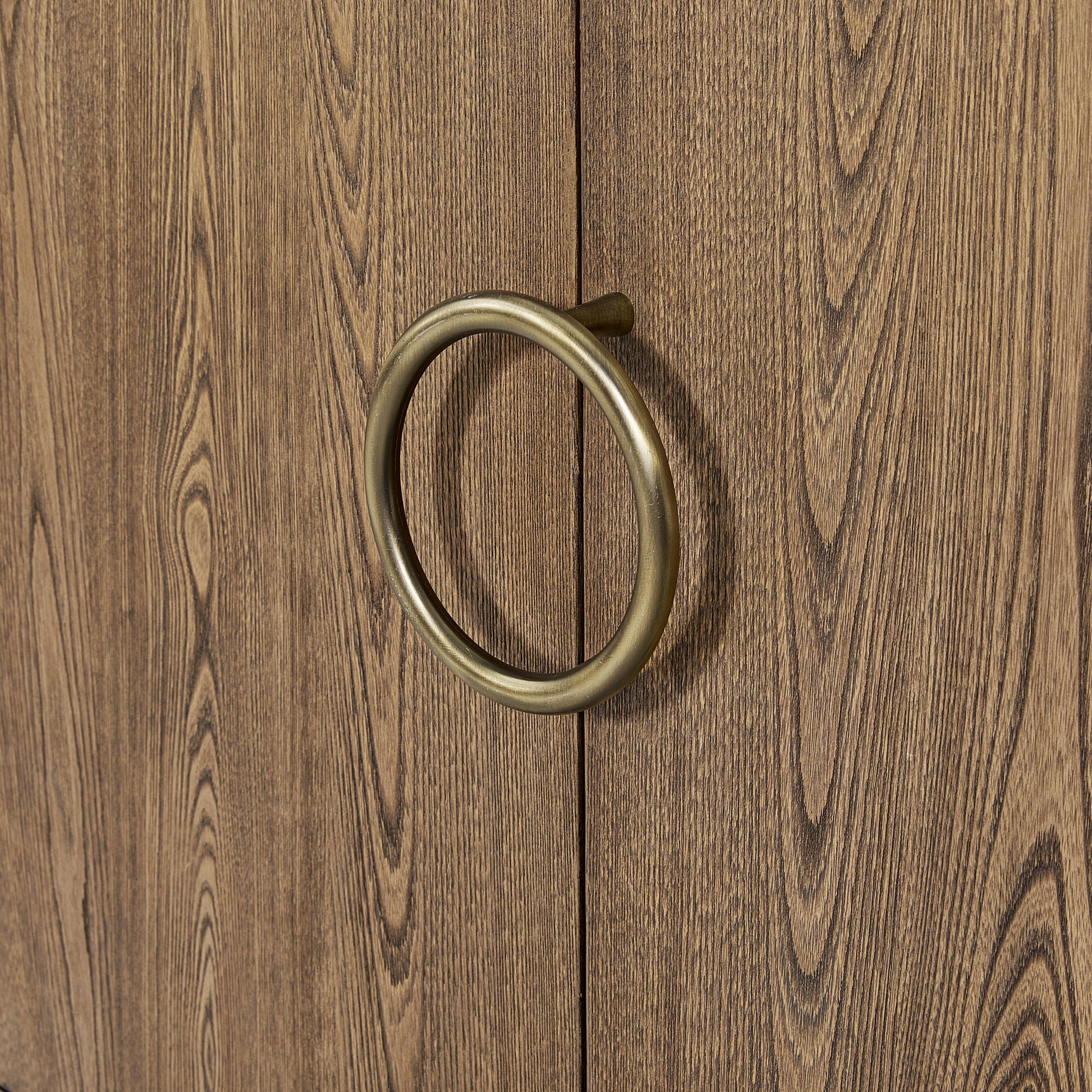 Light Brown Solid Wood Server with Two Doors