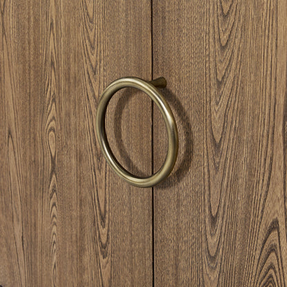 Light Brown Solid Wood Server with Two Doors