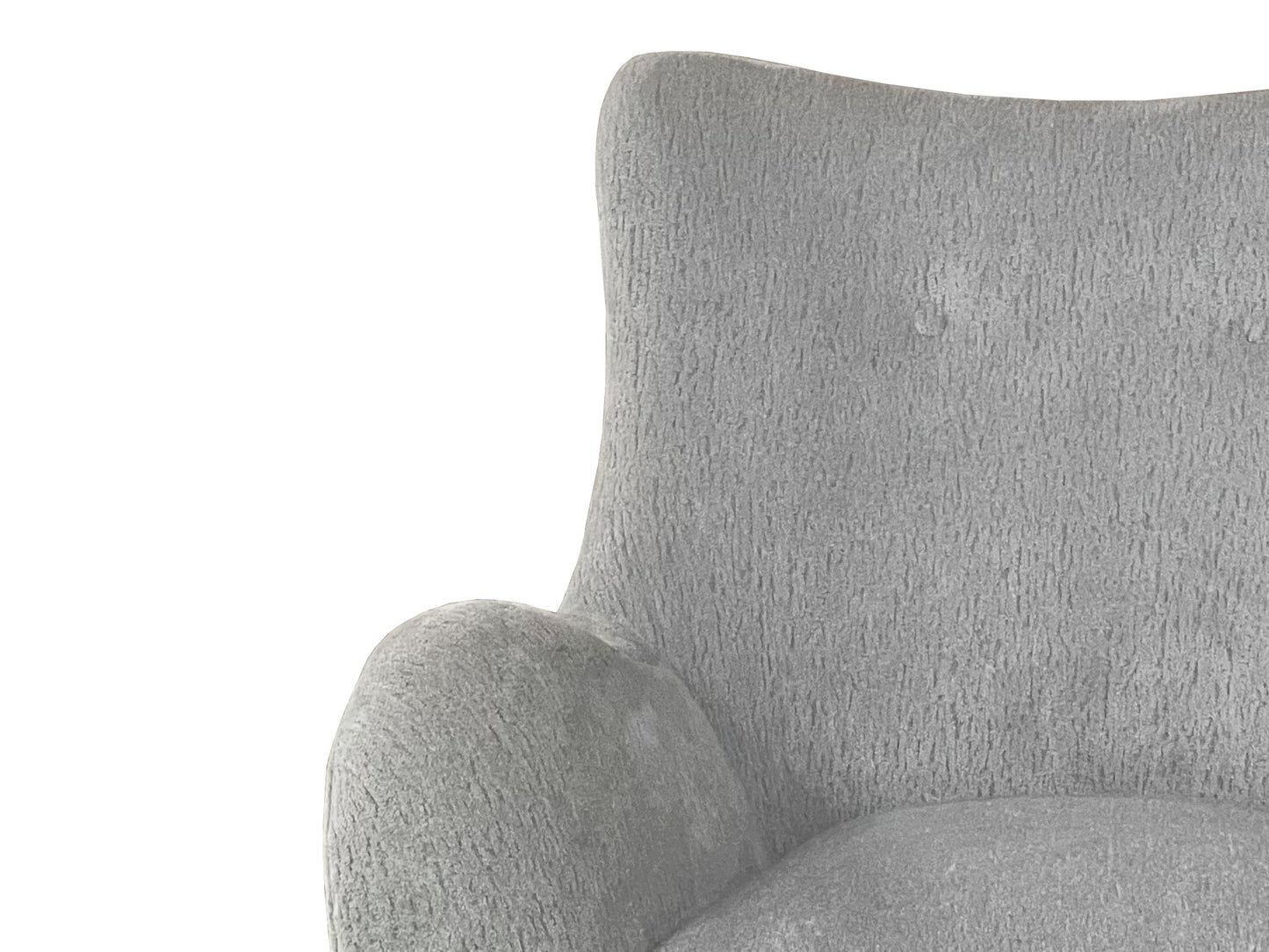 Gray Upholstered Swivel Accent Chair - 32"W