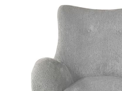 Gray Upholstered Swivel Accent Chair - 32"W