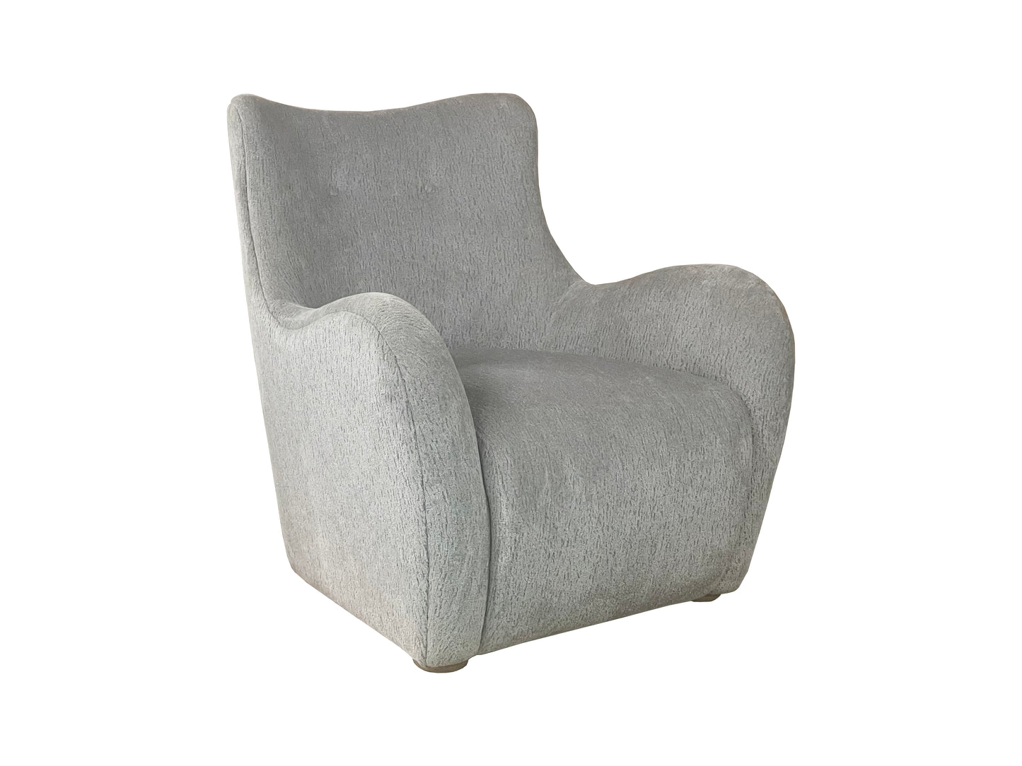 Gray Upholstered Swivel Accent Chair - 32"W