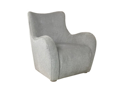 Gray Upholstered Swivel Accent Chair - 32"W