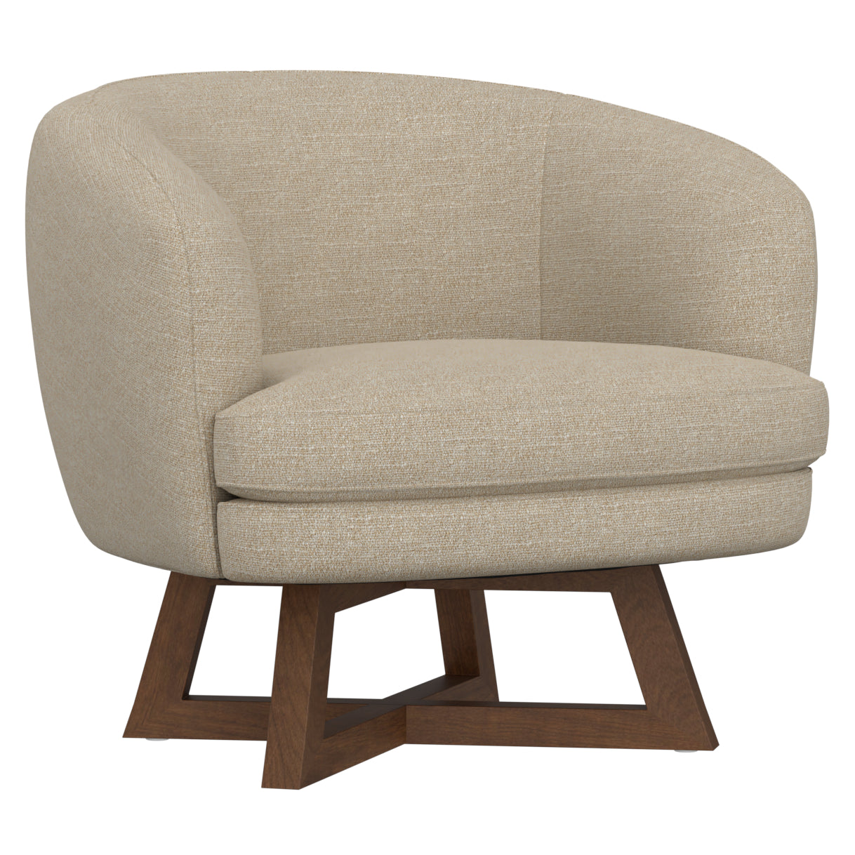 Swivel Accent Chair in Sand Beige
