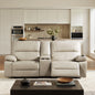 Malibu 79" Modern Power Motion 3-Piece Reclining Loveseat Sofa with Cup Holders, Cream Taupe Beige