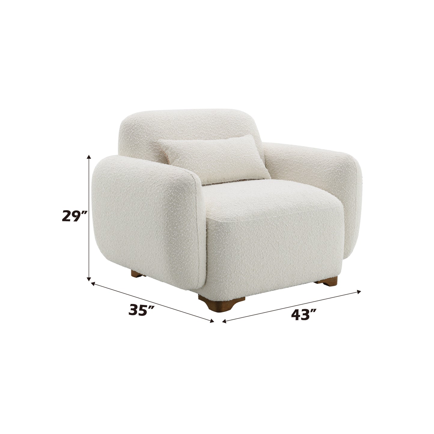 Darius Beige Boucle Accent Chair - Comfort & Style