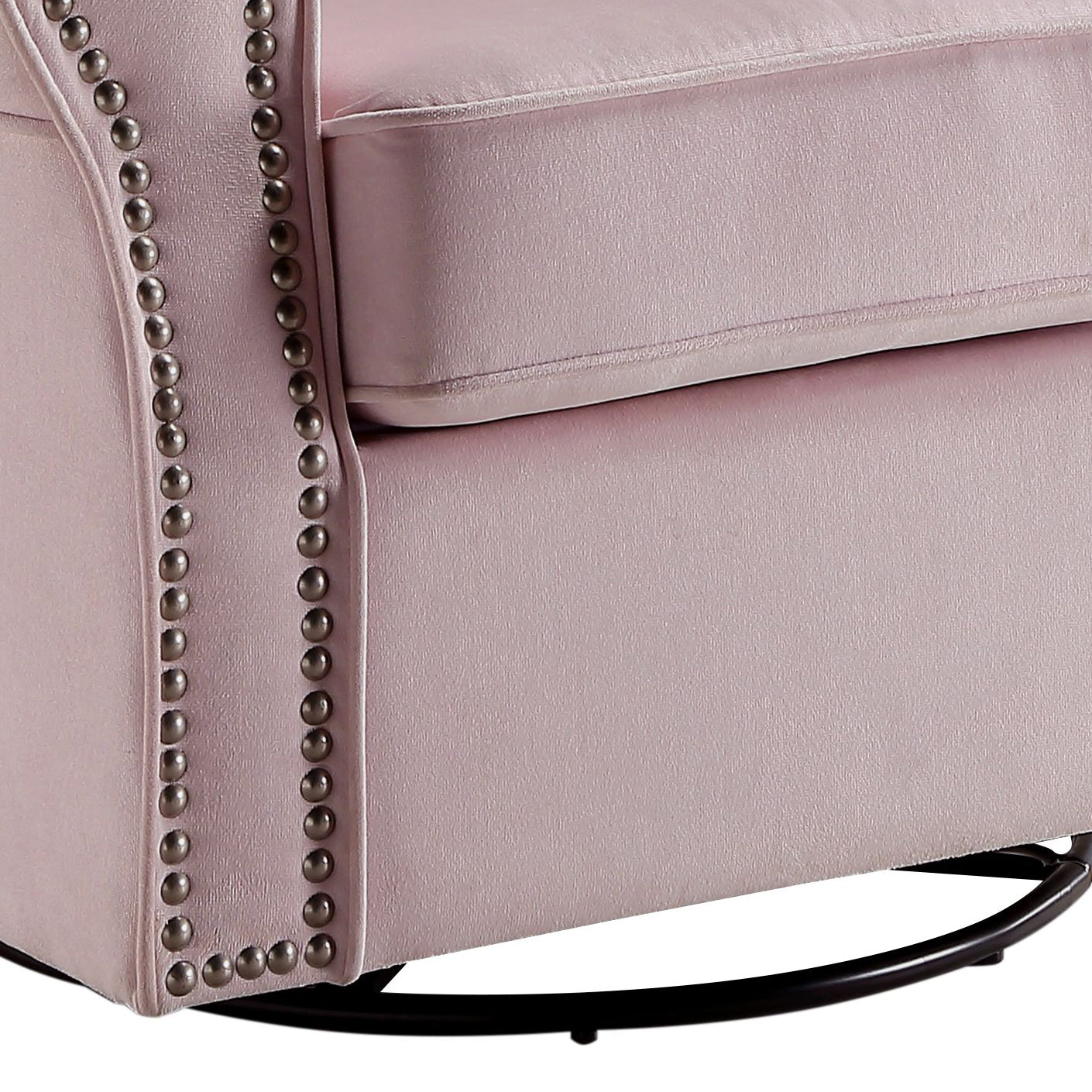 Tamaki Pink Fabric Glider Chair - Comfort & Style