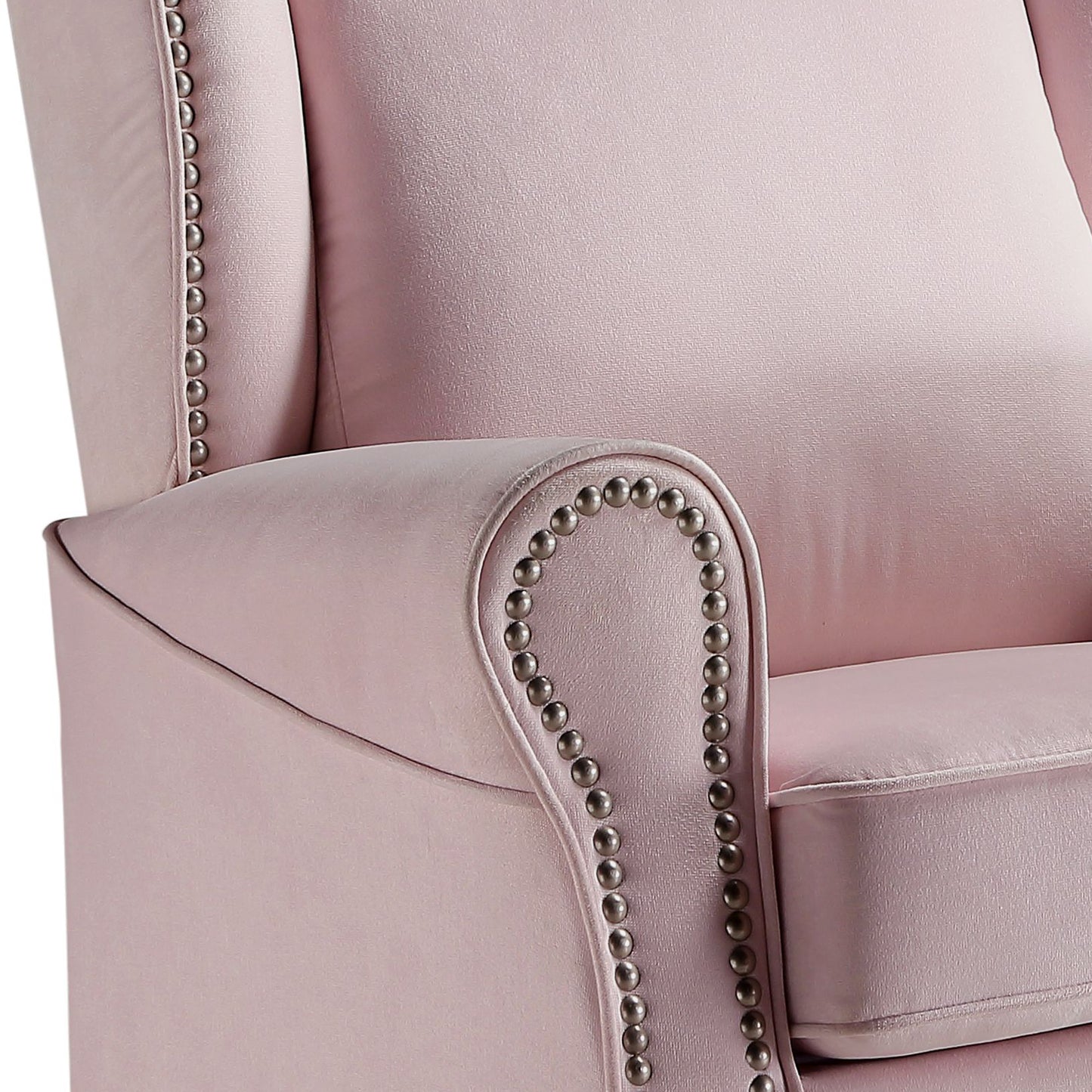 Tamaki Pink Fabric Glider Chair - Comfort & Style