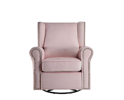 Tamaki Pink Fabric Glider Chair - Comfort & Style