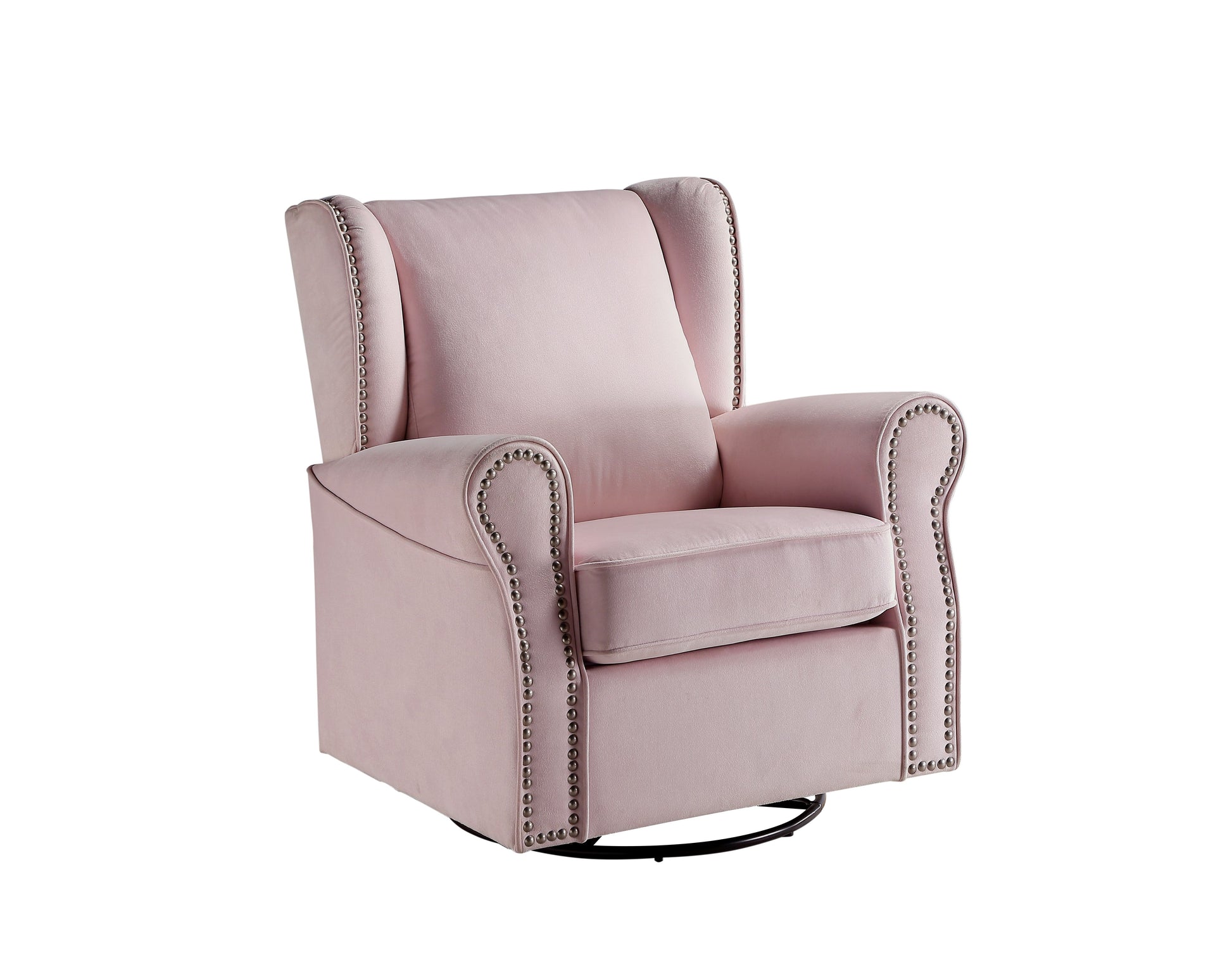 Tamaki Pink Fabric Glider Chair - Comfort & Style